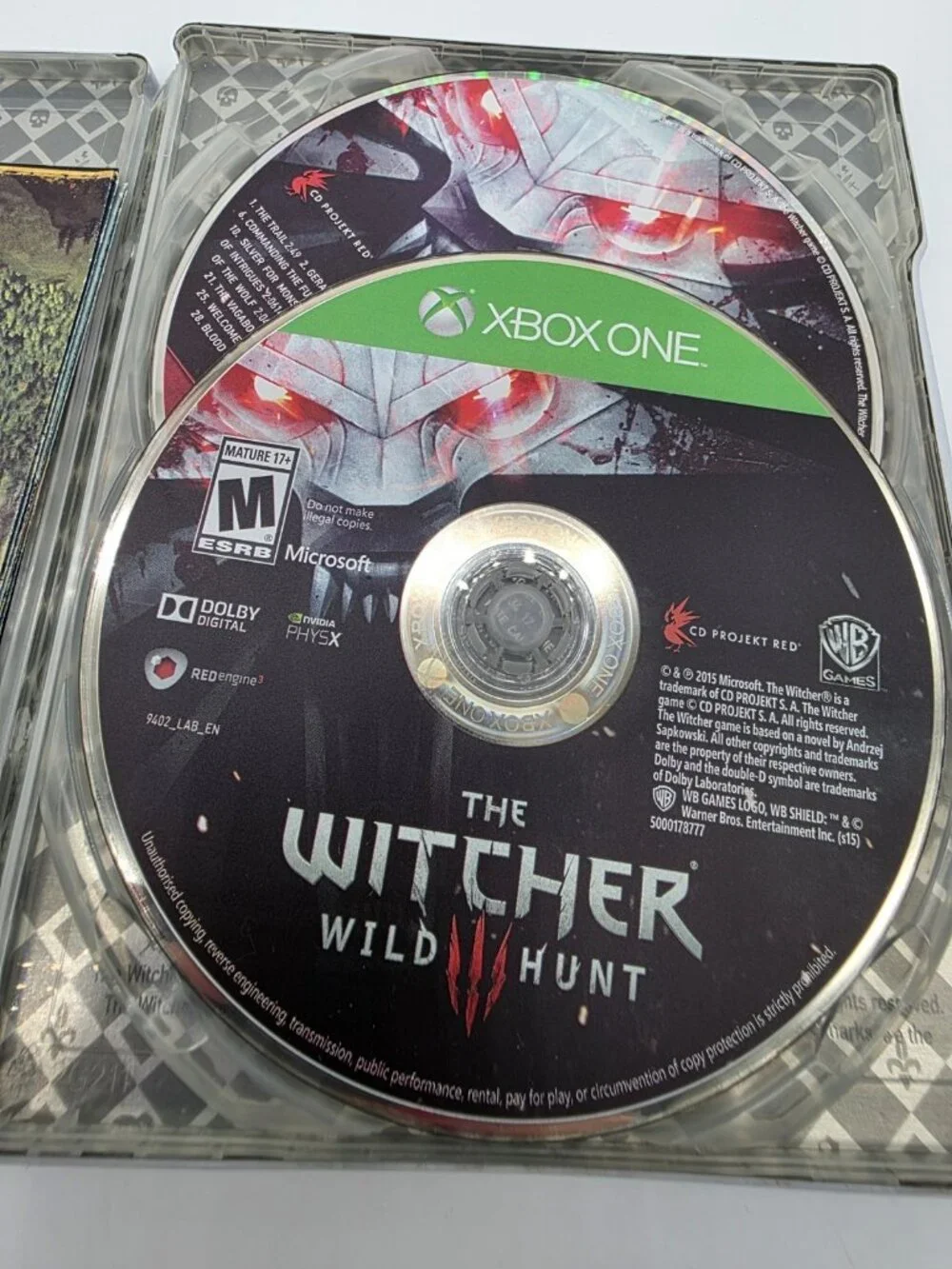 The Witcher III Wild Hunt Xbox One Collectors Edition Steel Case with Soundtrack